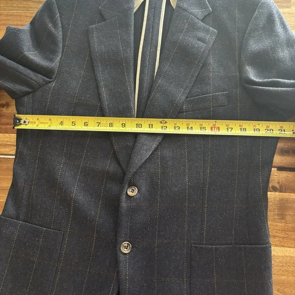 Paul Stuart Blazer Double Vented Sport Coat Quiet‎ Luxury SEE MEASUREMENTS~ FLAW